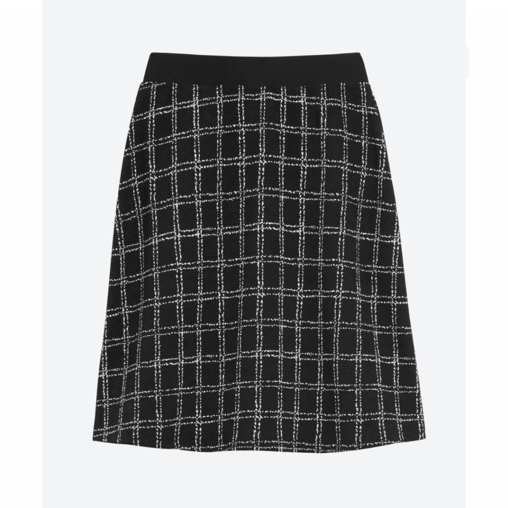 Gilli Midi Skirt. Size Large. Black and White.
